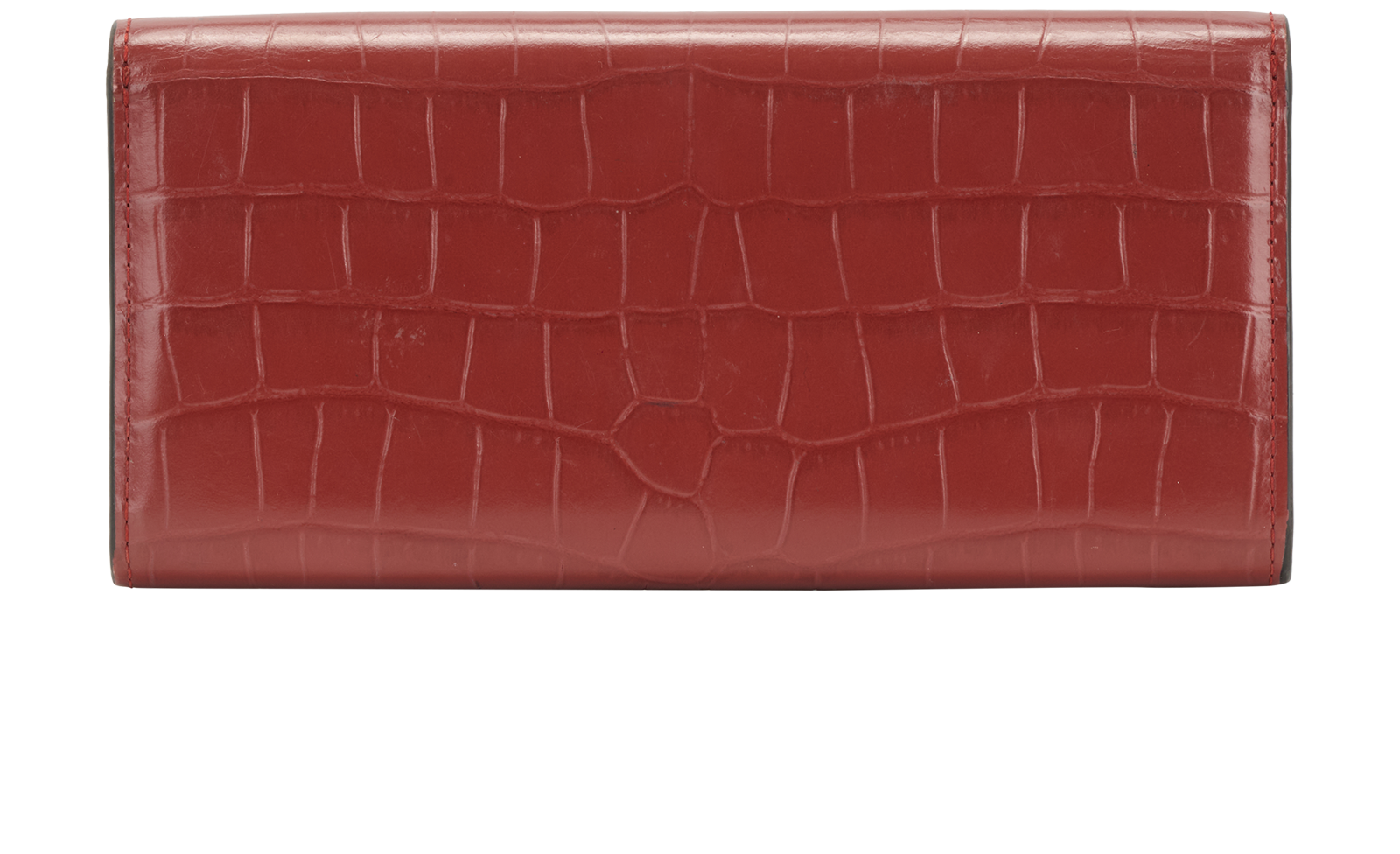 Mulberry Croc Embossed Long Wallet, &pound;110, Accessories, Brown, Leather, Back view